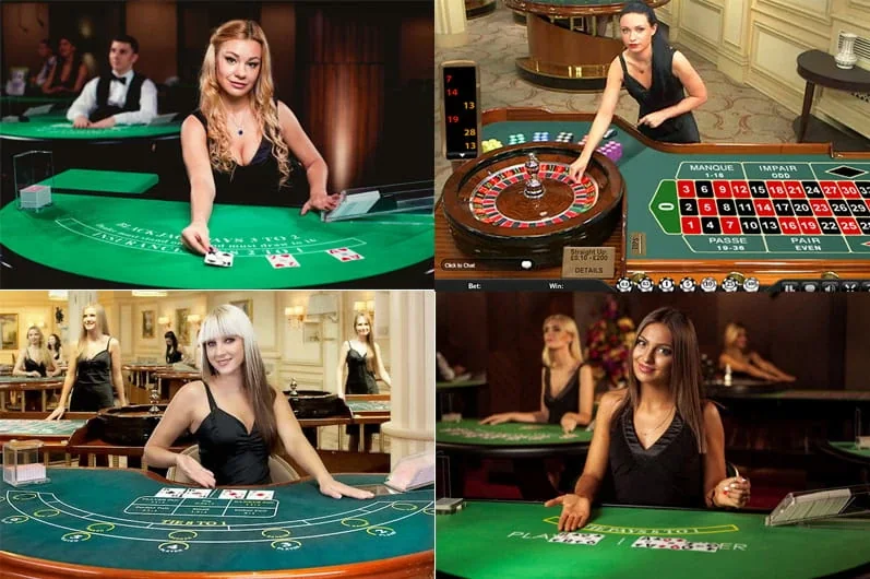 Tampilan permainan kasino live pada perangkat seluler FOR4D